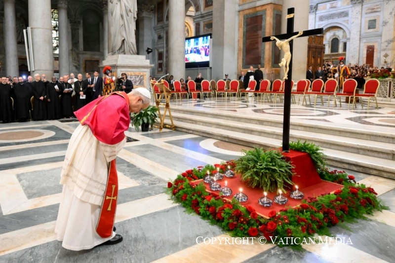 Homélie du pape Léon à l’occasion de la Commémoration des martyrs et témoins de la foi du XXIᵉ siècle, 14 septembre 2025 © Vatican Media