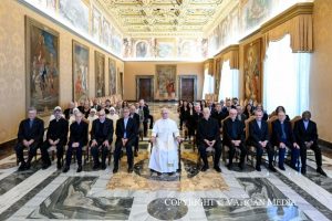 Discours du Saint-Père Léon XIV au Collège des rédacteurs de La Civiltà Cattolica, 25 septembre 2025 © Vatican Media