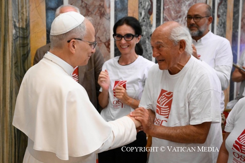 Discours du pape Léon XIV aux membres de l'Œuvre Saint-François pour les pauvres de Milan, 1er septembre 2025 © Vatican Media