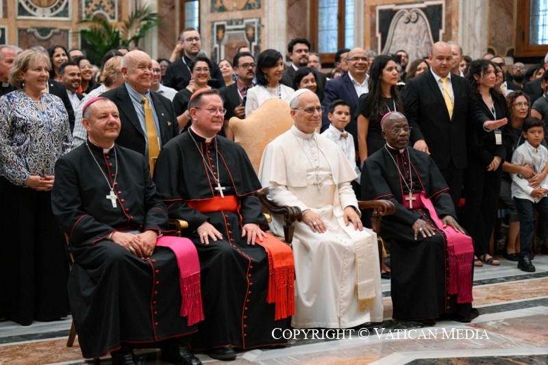 Discours du pape Léon XIV aux membres des « Escuelas de Evangelización San Andrés », 29 août 2025 © Vatican Media