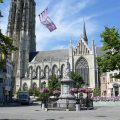 La cathédrale et primatiale Saint-Rombaut (en néerlandais : Sint-Romboutskathedraal) est un édifice religieux catholique de la ville de Malines (Mechelen) en Belgique © Wikimedia