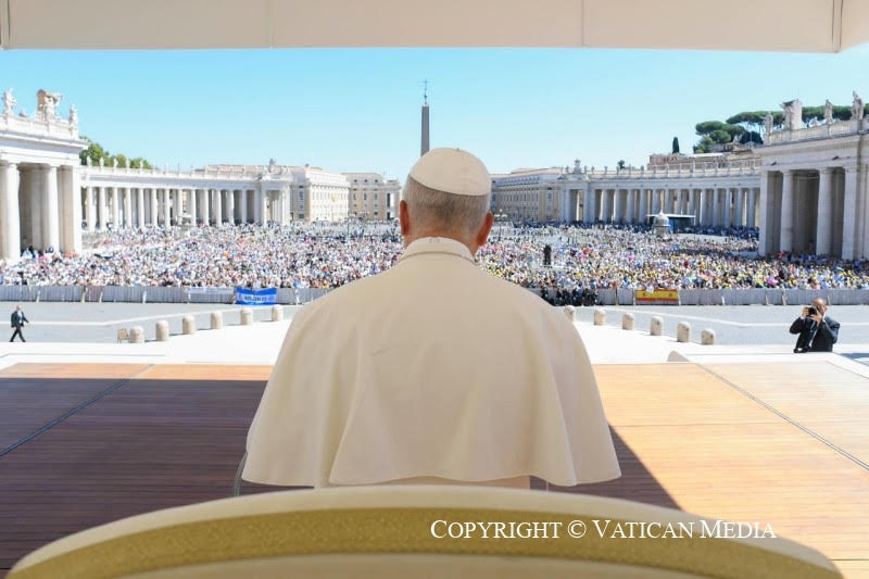 Le pape devant les pèlerins lors du Jubilé de la Justice, le 20 septembre 2025 © Vatican media 