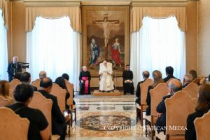 Discours du pape Léon XIV aux participants de la rencontre promue par le Conseil épiscopal latino-américain (C.E.L.AM.), l’Académie pontificale pour la Vie et l’Institut Jean-Paul II, 19 septembre 2025  © Vatican Media