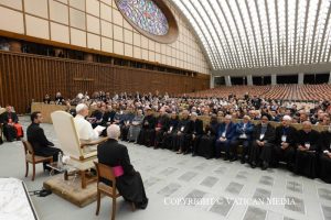 Le pape Léon XIV s’adresse à l’Académie Mariale, 6 septembre 2025 © Vatican Media 