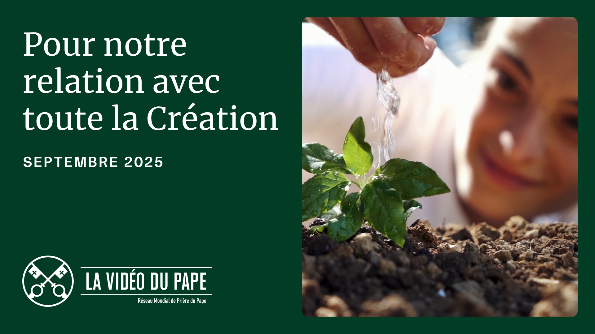 Intention de prière du pape septembre 2025