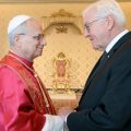 Frank-Walter Steinmeier a rencontré le pape Léon XIV à Rome le 22 septembre © Vatican Media