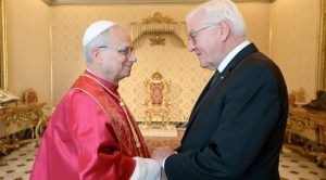 Frank-Walter Steinmeier a rencontré le pape Léon XIV à Rome le 22 septembre © Vatican Media