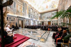 Discours du Saint-Père Léon XIV aux professeurs et étudiants de l’Institut Pontifical Théologique Jean-Paul II pour les sciences du mariage et de la famille, 24 octobre 2025 © Vatican Media