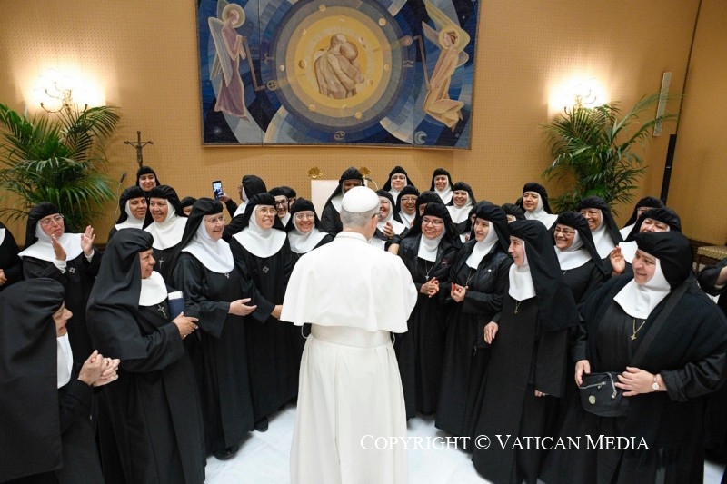 Discours du Pape Léon XIV aux Sœurs Augustines Récollettes du Mexique, 15 octobre 2025 © Vatican Media