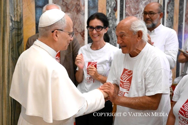 Discours du pape Léon XIV aux membres de l'Œuvre Saint-François pour les pauvres de Milan, 1er septembre 2025 © Vatican Media