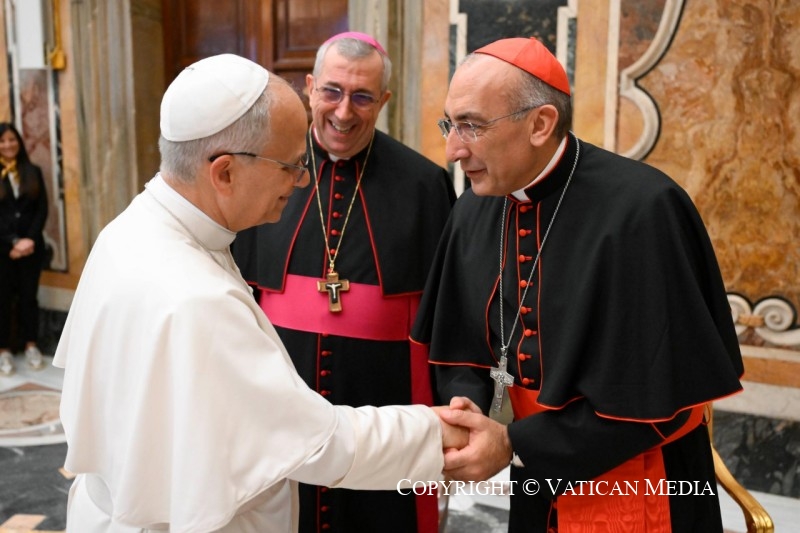Salutations du Saint-Père aux membres du Conseil national anti-usure, 18 octobre 2025 © Vatican Media