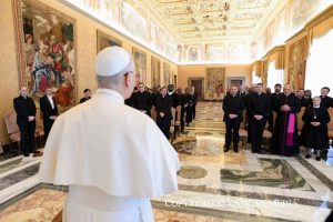 Discours du pape Léon XIV à la communauté du Collège pontifical portugais de Rome, 20 octobre 2025 © Vatican Media 
