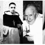 De gauche à droite :  Les vénérables Angelo Angioni, José Merino Andrés, Joachim de la Reine de la Paix et María Evangelista Quintero