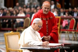 Nouvelle lettre apostolique « Dessiner de nouvelles cartes d’espérance », 27 octobre 2025 © Vatican Media