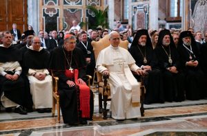 Rencontre avec les participants au Symposium « Nicée et l'Église du troisième millénaire", juin 2025 © Vatican Media