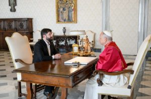 Entretien entre Léon XIV et le président chilien© VATICAN MEDIA 