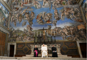 Les voûtes peintes par Michel-Ange seront témoins d'un événement inédit de prière œcuménique © Vatican Media