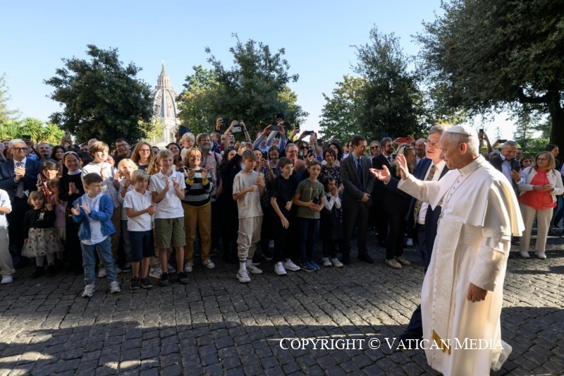 Discours du pape Léon XIV aux employés du Dicastère pour la Communication et à leurs familles, 11 octobre 2025 © Vatican Media