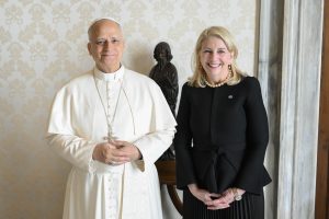 Catherine Russell, directrice générale de l’UNICEF ; Sa Sainteté le pape Léon XIV