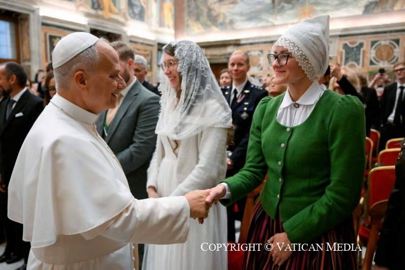 Discours du pape Léon XIV aux participants au pèlerinage national de Lettonie, 24 novembre 2025 © Vatican Media