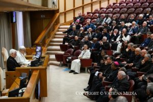 Discours du pape Léon XIV aux participants à la Rencontre promue par l'Union des Supérieurs généraux, 26 novembre 2025 © Vatican Media