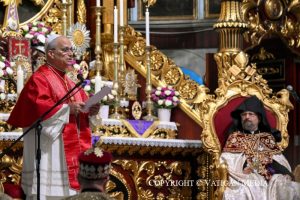Visite de prière à la Cathédrale apostolique arménienne, 30 novembre 2025 © Vatican Media