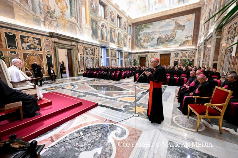 Discours du pape Léon XIV aux Collaborateurs diplomatiques dans les nonciatures apostoliques, 17 novembre 2025 © Vatican Media