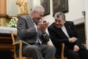 Avec le président Milos Zeman © Archevêché de Prague