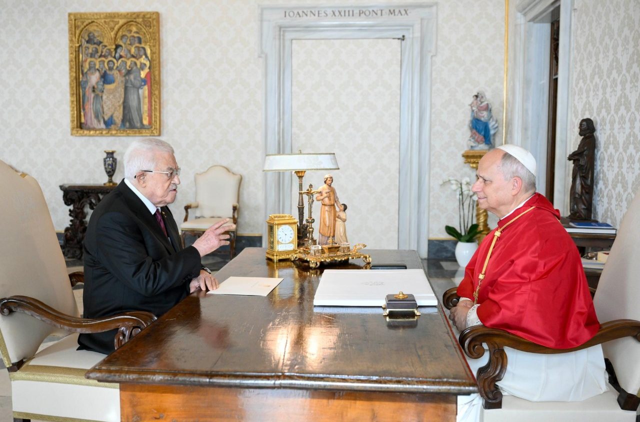 Le président palestinien rencontre le pape Léon XIV, 6 novembre 2025 © Vatican Media