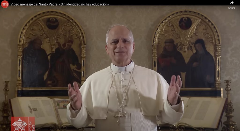 Capture d'écran de la vidéo du pape