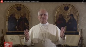 Capture d'écran de la vidéo du pape