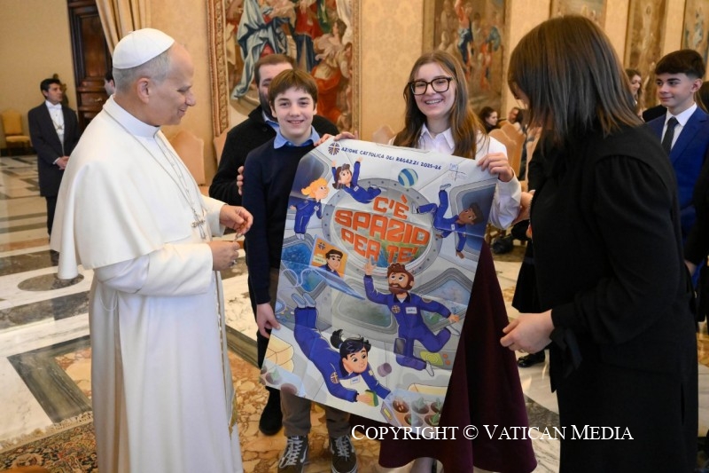 Salutation du Saint-Père Léon XIV aux jeunes de l’Action Catholique Italienne, 19 décembre 2025 © Vatican Media