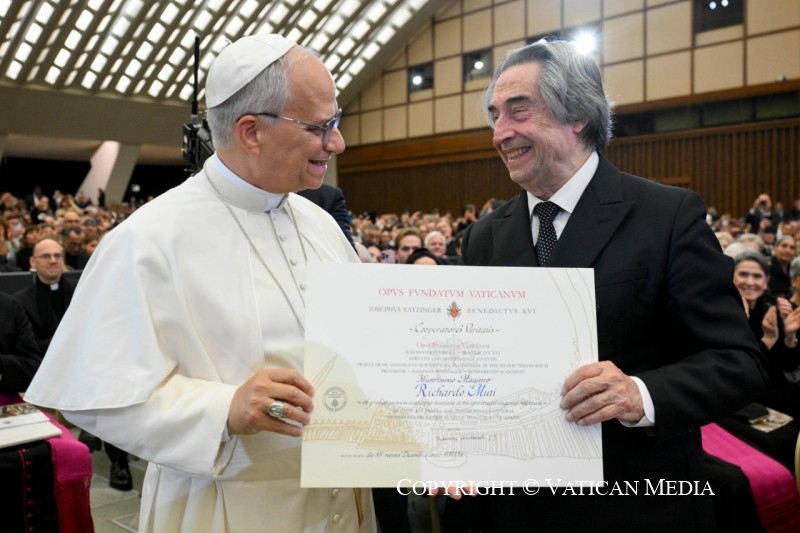 Discours du pape Léon XIV aux participants du concert de Noël du Vatican, 12 décembre 2025 © Vatican Media