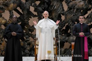 Vœux de Noël du pape Léon XIV aux employés de la Curie et du Vatican, 22 décembre 2025 © Vatican Media