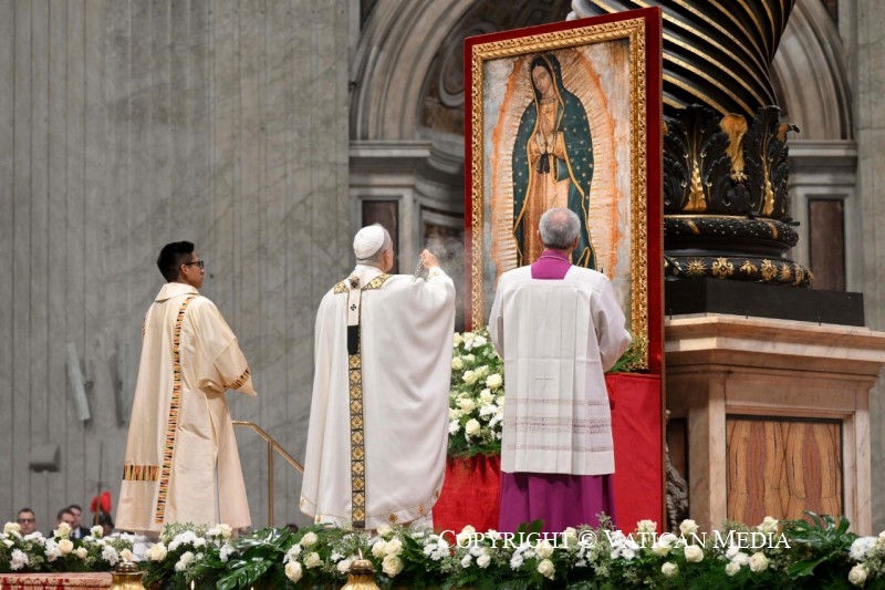 Homélie du pape Léon XIV lors de la messe en l’honneur de la Vierge de Guadalupe, le 12 décembre 2025 à la basilique Saint-Pierre © Vatican Media