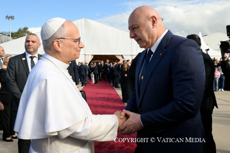 Cérémonie de départ à l’aéroport international de Beyrouth, 2 décembre 2025 © Vatican Media