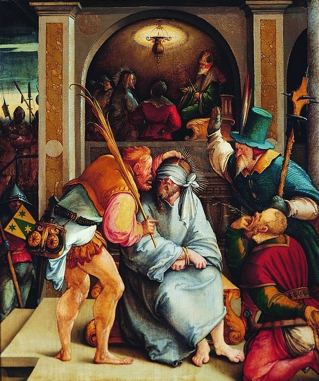 Maître de Messkirch (1540), La moquerie du Christ (image du sécularisme ?)