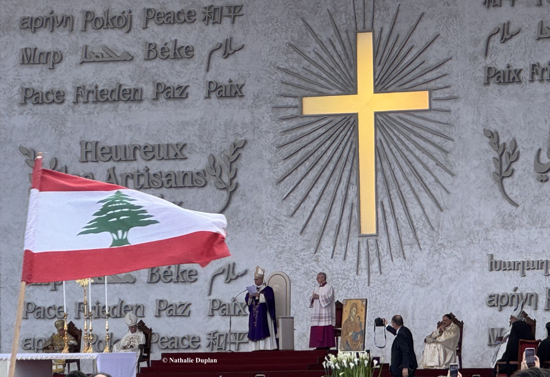 Messe présidée par le pape Léon XIV à Beyrouth, le 2 décembre 2025 © Nathalie Duplan