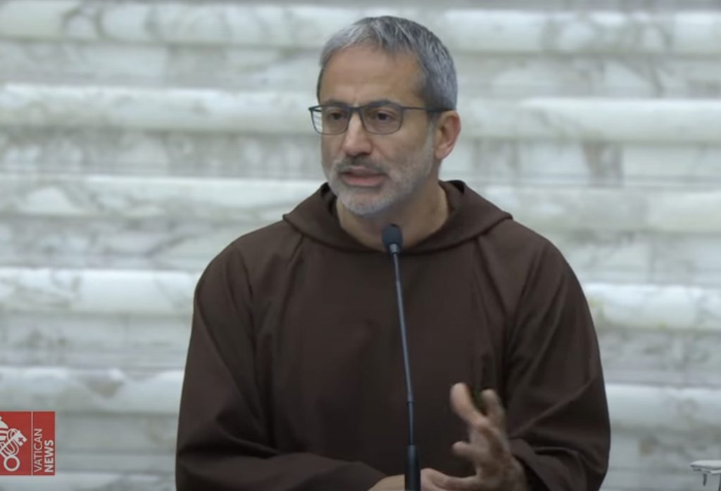 P. Roberto Pasolini, deuxième prédication de l’Avent, capture d’écran de la vidéo publié par VaticanNews