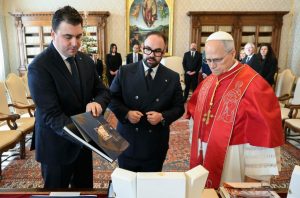 L'audience du Pape aux capitaines régents de la République de Saint-Marin dans le Palais apostolique du Vatican, 12 janvier 2026 © Vatican Media