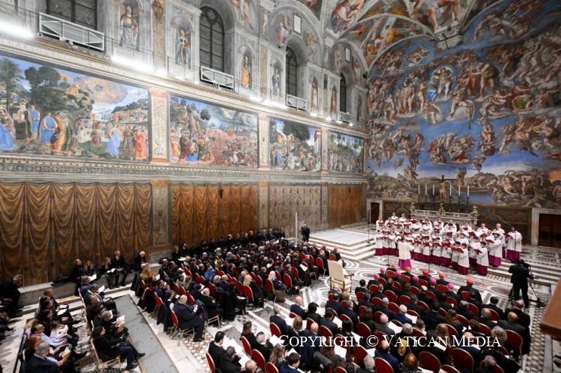 Discours du pape Léon XIV lors du concert du Chœur de la Chapelle Sixtine, le 3 janvier 2026 © Vatican Media