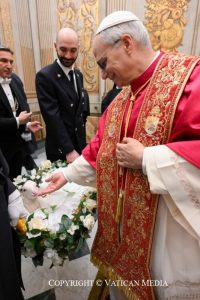 Présentation des agneaux, le jour de la fête de sainte Agnès, vierge et martyre, 21 janvier 2026 © Vatican Media