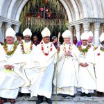 Lors de l'intronisation du nouvel archevêque de Nouméa, Mgr Susitino Sionepoe © Mgr Jean-Yves Riocreux 