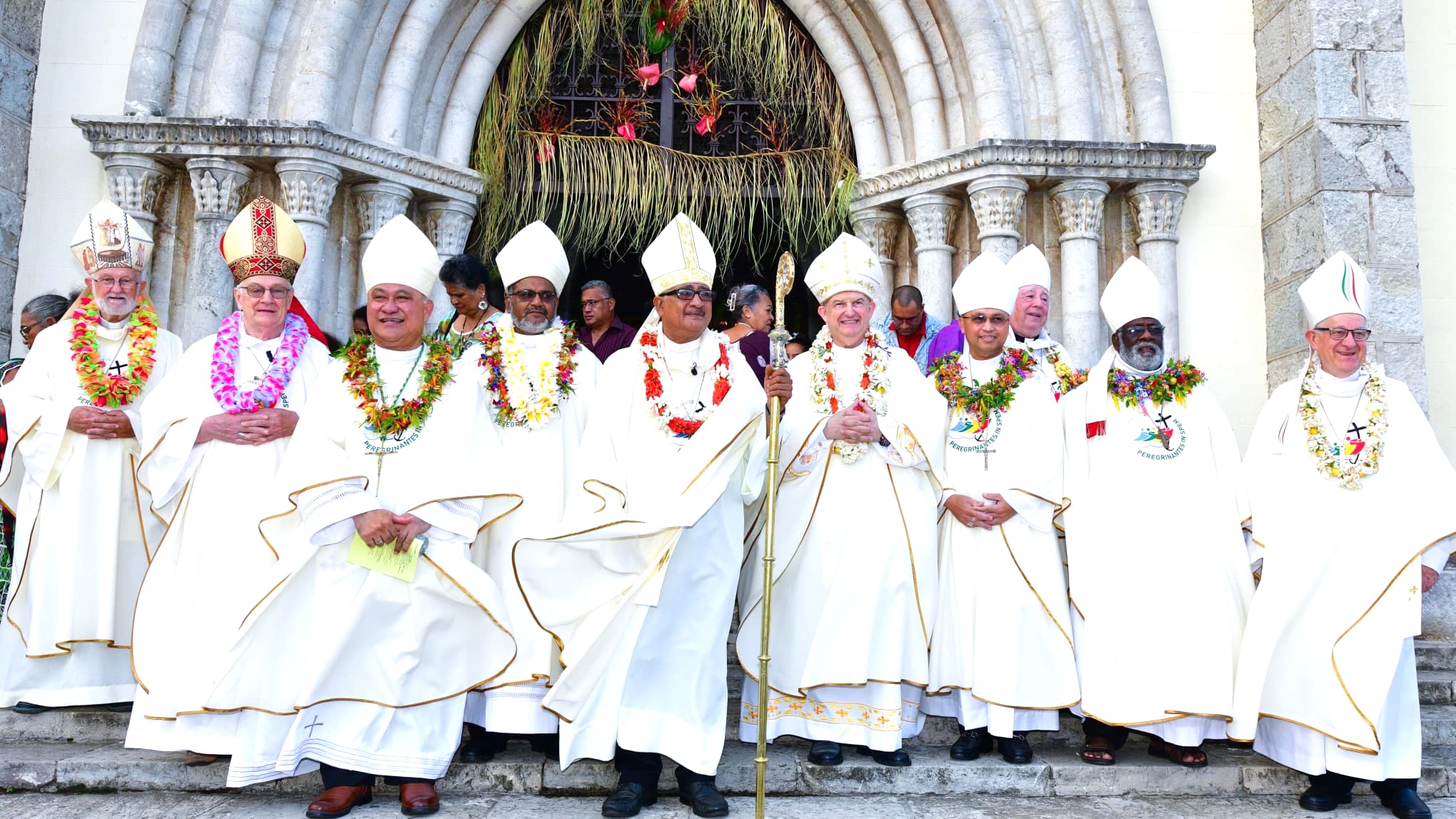 Lors de l'intronisation du nouvel archevêque de Nouméa, Mgr Susitino Sionepoe © Mgr Jean-Yves Riocreux 