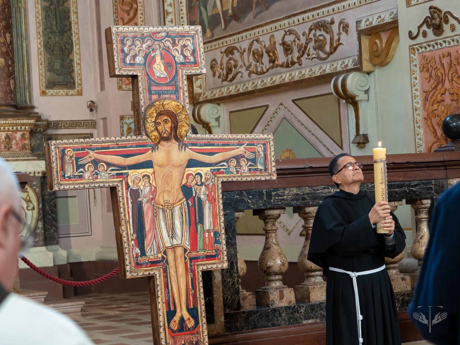 La croix de saint François, lors du lancement de l'année, 10 janvier 2026 © ofm.org