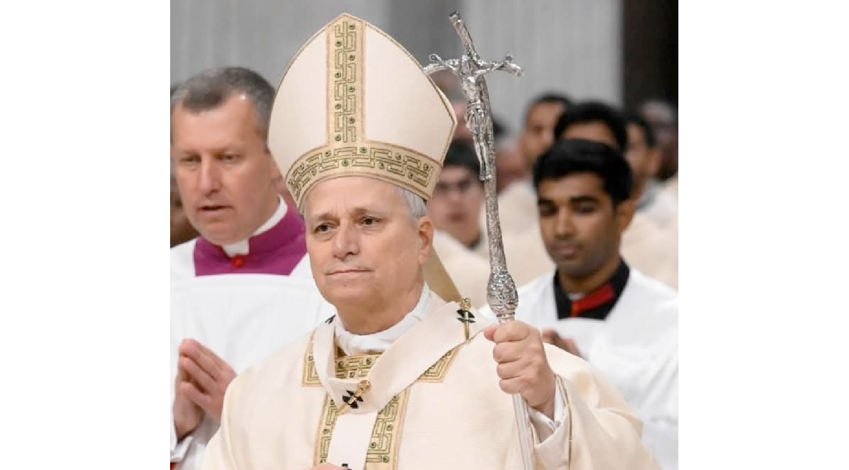 Le pape est apparu avec un nouveau bâton pastoral à la main © Vatican Media