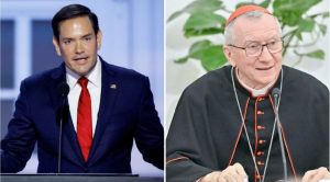 Le Secrétaire D'État Américain Marco Rubio S'est Entretenu Par Téléphone Avec Le Cardinal Pietro Parolin. 