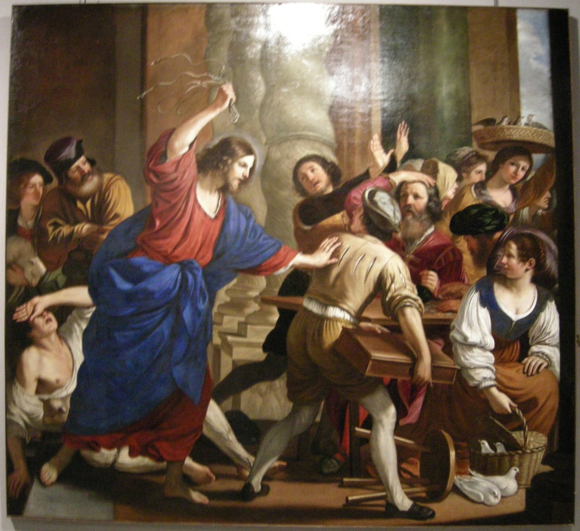 Le Guerchin, Jésus chassant les vendeurs du Temple © Wikimedia