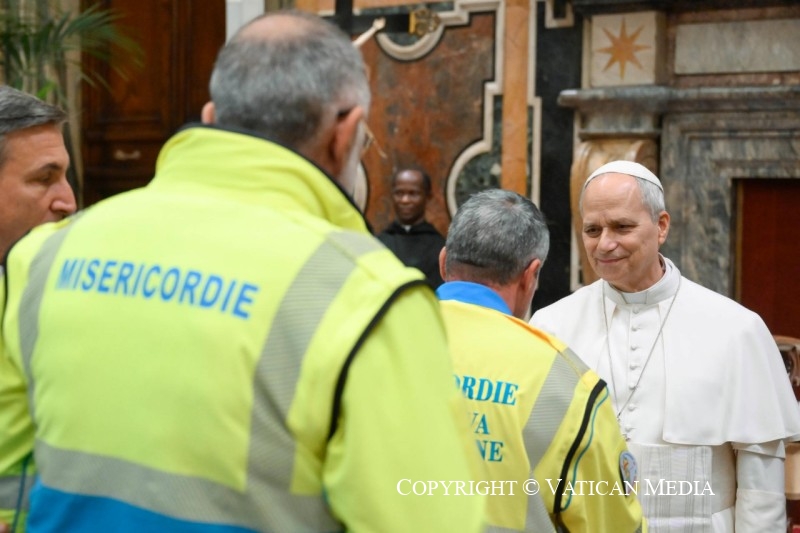 Discours du Saint-Père aux membres de la Confédération nationale des « Misericordie » d’Italie, 14 février 2026 © Vatican Media