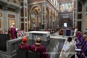 Homélie du Saint-Père Léon XIV à la paroisse du Sacré-Cœur de Jésus à Rome 22 février 2026 © Vatican Media 